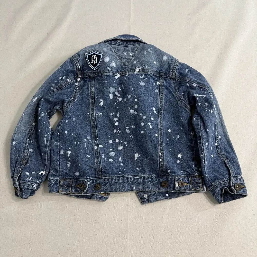 TOMMY HILFIGER BOYS SIZE 5 BLUE DENIM JACKET